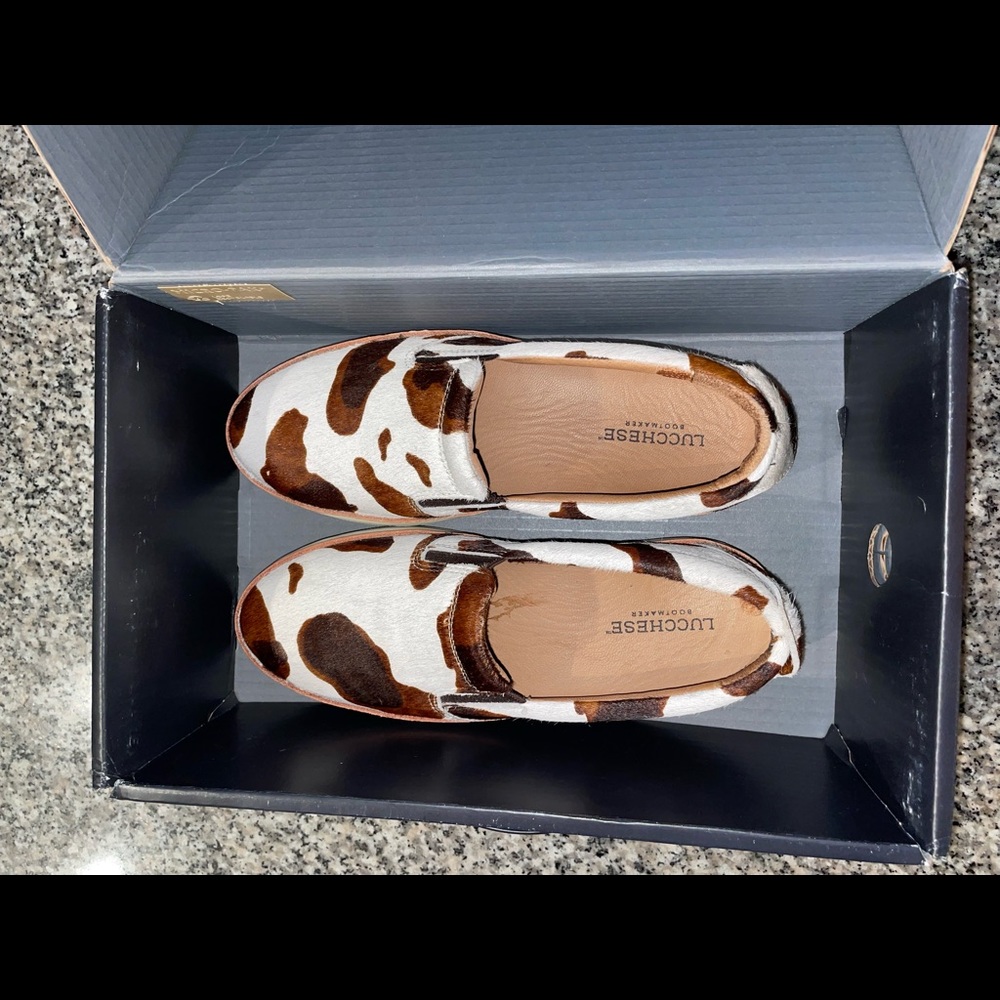 Lucchese Cow Slip Ons